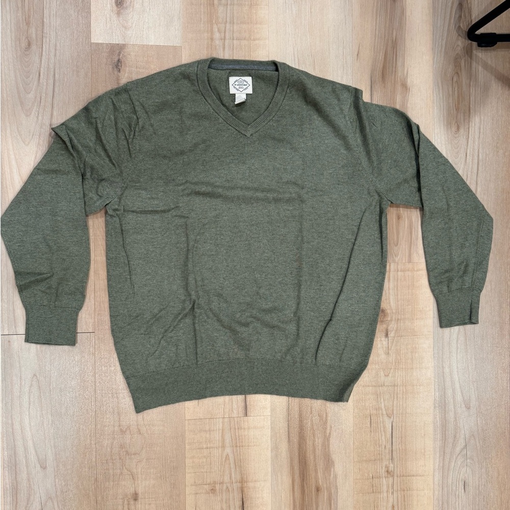 St. John's Bay Olive V-Neck Sweater for Men